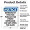 Signmission Beware Of The Dog Please Use Front, 7 in W x Rectangle, Aluminum OS-2PACK-NS-A-710-V-10348 - alternate 2